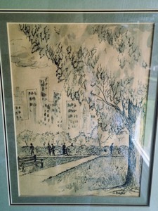 lot 348 image: Framed Vintage Print