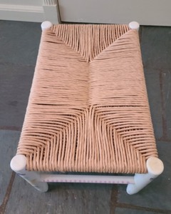 lot 451 image: Painted Woven Topped Stool