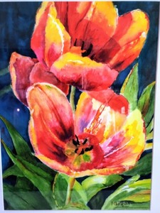 lot 465 image: Talking Tulips Giclee Print