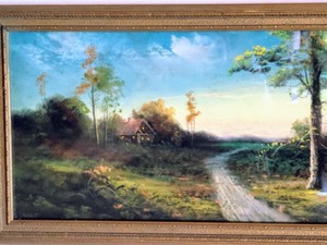 lot 464 image: Gold Framed Vintage Print