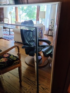 lot 554 image: Large Beveled Wall Mirror