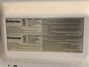 lot 573 image: White Criterion Microwave