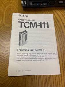 lot 420 image: Vintage 1979 Sony Cassette Corder