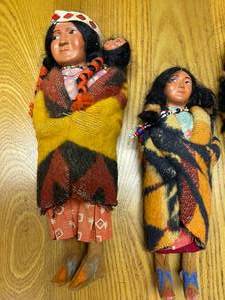 lot 427 image: Vintage Native American Dolls