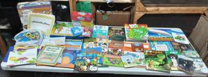 lot 22 image: Large Lot Of Childrens Books Phonics, Spanish, Flash Cards & More