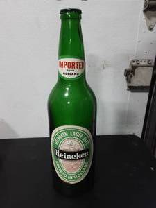 lot 38 image: 18 Heineken Green Glass Beer Bottle-Made In West Germany