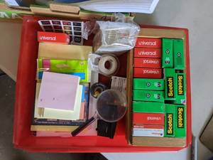 lot 164 image: Lot of Office Supplies, Ziplocs, DVDs and Other Goodies