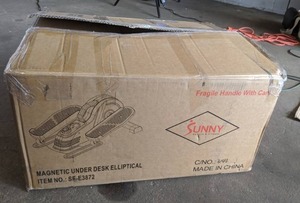 lot 132 image: Sunny Health and Fitness Magnetic Under Desk Elliptical