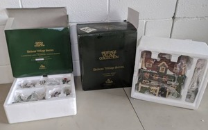 lot 100 image: Heritage Village Collection Dickens Village Series Deadlock Arms & A Christmas Carol