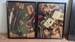 lot 46 image: Golf Art Wall Hangings for the Golf Enthusiast