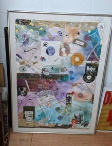 lot 31 image: Original Hand-Painted Nostalgic Beatles Collage Lot 12