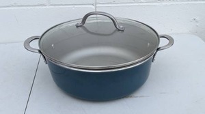 lot 21 image: Ayesha Curry Home Collection Nonstick Stock PotStockpot with Lid, 7.5 Quart