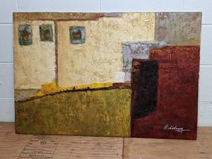 lot 85 image: Beautiful Hand-Painted Original Abstract Art (Lot 44)