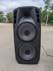 lot 59 image: beFree Sound Portable Bluetooth Powered PA Speaker with Lights