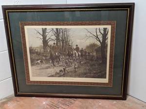 lot 66 image: Beautiful Framed Hunting Print The Pink of Condition 30.75 x 25