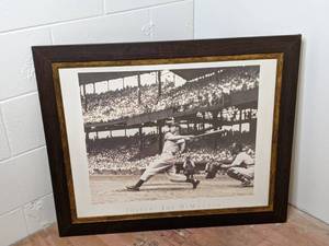 lot 69 image: Vintage Joltin Joe DiMaggio Framed Print