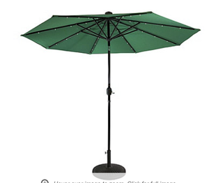 lot 139 image: Sun-Ray 9 Solar-Lighted Market Umbrella