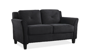 lot 5 image: Lifestyle Solutions Harvard Sofa Loveseat in Black