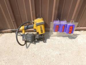 lot 19 image: Bostich roofing nailer. Condition unknown. As shown.
