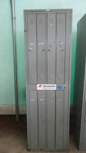 One bank of 8 lockers
