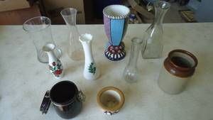 Lot of misc vases and jars