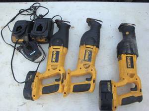 Sawzal 18 volt Dewalt w2 chargers and batteries