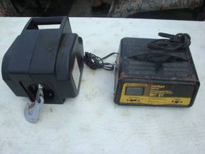 12 v winch and Everstart 10 amp battery charger