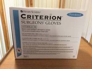 1 New In Box Henry Schein Criterion Powdered Surgeons Gloves