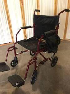 MSRP $200 Walgreens Folding Transport Wheelchair - Like New Condtion