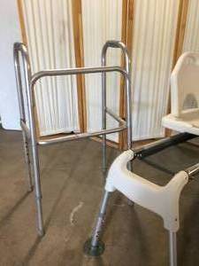 Lot Of Bathing Chairs &amp A Walker
