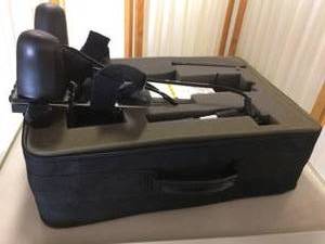 lot 3 image: WOW SAUNDERS CERVICAL HOMETRAC DELUXE PNEUMATIC SYSTEM HOME NECK TRACTION DEVICE WCASE - EXCELLENT WORKING CONDITION 
