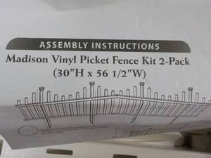 Madison Vinyl Picket Fence Kit- 2 p...