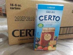 2 Cases 16 - 6 oz Cartons Certo Sur...