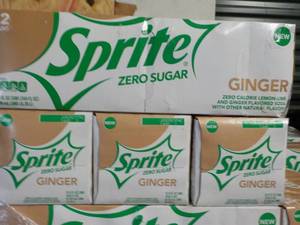 4 - 12 packs Sprite Ginger Zero Sug...