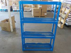 4 Shelf Plastic Shelving 36 x 12 x ...