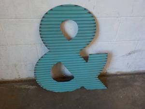& (and) Aqua Metal Sign 28 x 24...