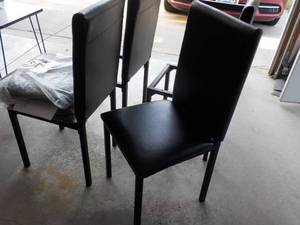 4 Dining Room Chairs- leatherback a...