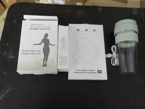 Electronic Jump Rope, Fan, Desk Lam...