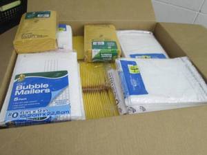 lot 2 image: Box of Assorted Bubble Mailers...