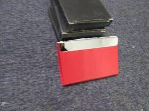 lot 29 image: 5 Essential Red Business Card Holde...