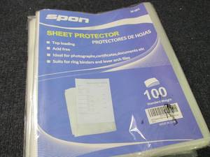 lot 36 image: 6- 100ct Pks Sheet Protectors...