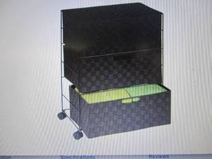 lot 93 image: Honey Can Do 3-Drawer Chest open bo...