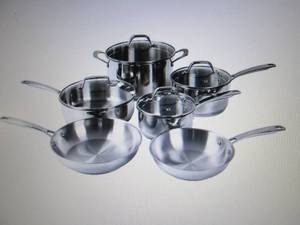 lot 127 image: Othello 10-Pc. Tri-ply Stainless St...