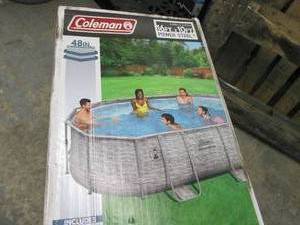 lot 203 image: Coleman 16 x10 ft Power Steel Pool ...