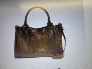 lot 224 image: Frye Melissa Satchel Bag in Cognac ...