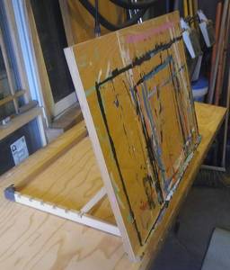 lot 24 image: Hand Painted Oil Artworks and Painters Easel