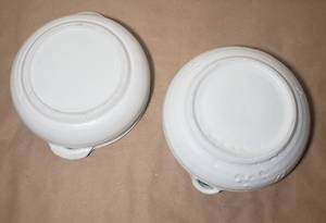 lot 92 image: Stout White Serving Bowl Pair