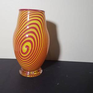 lot 137 image: Dazzling Thomas Maras Blown Vase