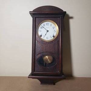 lot 205 image: Turn or the Century Ansonia Clock Company Wall Clock