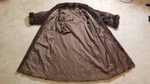 lot 96 image: Ladies Unplucked Beaver Full Length Fur Coat  size Large